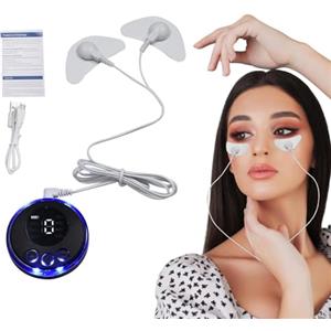 Vibhgtf Massaggiatore Facciale EMS - 8 Modalità Stimolatore Muscoli del Viso con Patch | 19 Livelli Microcorrente per Snellimento, Lifting e Ringiovanimento Pelle