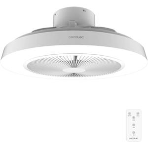 Cecotec - Ventilatori da Soffitto EnergySilence LampAero 600 InsideWhite - Luce LED, 20 W, Diametro 50 cm, Telecomando, Timer 8 Ore, 3 Velocità, 5 Pale, Estate/Inverno