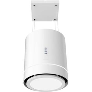 Cecotec Cappa Aspirante a Isola 44 cm - Cappa Cucina. Bolero Flux CRE 448000 White A++ Cappa 44cm acciaio inox bianco, Flusso d'Aria 800m3/h, 210W, A++, Touch, LED, Carbonio Ø176, alluminio 5 strati