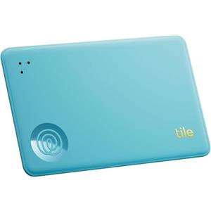 Tile by Life360 Slim - Localizzatore e tracker Bluetooth per portafogli, etichette di bagagli, passaporti e altro. Compatibile con iOS e Android. Trova telefono. Pacchetto da 1 (Aqua Lemon)