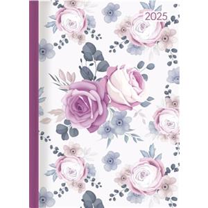 Alpha Edition Lady Journal Midi Roses 2025 - Agende Lady Journal Midi 12 x 17 cm