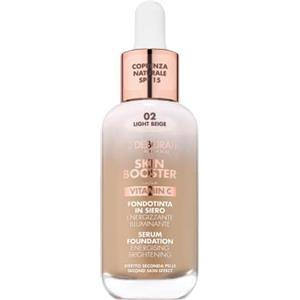 Deborah Milano - Skin Booster Fondotinta Coprente in Siero SPF 15, N.2 Light Beige, Energizzante e Illuminante, Con Vitamina C, Effetto Naturale, Uniforma l'Incarnato, 30 ml