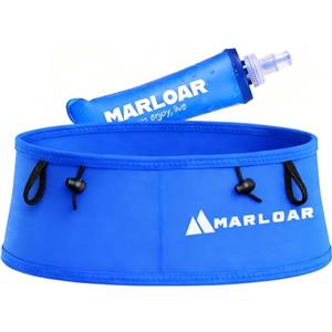 MARLOAR Cintura da corsa + Soft Flask 250 ml in regalo - Marsupio da corsa - Cintura da corsa inclusa porta corsa e porta bastoncini Trail Running, Oceanedition, L, Moderno