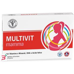 UNIFARCO Multivit Mamma - Integratore per Gravidanza e Allattamento con DHA, Folati, Vitamine e Minerali - 30 Capsule Softgel