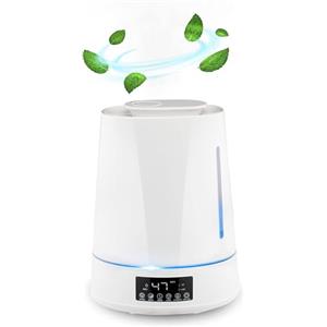 Grundig Umidificatore per Ambiente Aromaterapico 4L - Diffusore di Oli Essenziali - Funzione Timer per Usare con Oli Aromatici - Ideale per Ambienti da 15 a 30 m2 - 26 x 15 x 33 cm - Bianco