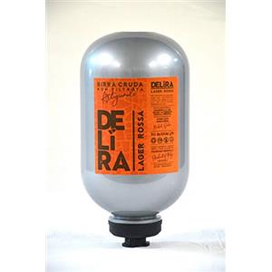 I.C.B. Italian Craft Brewery Birra Artigianale Cruda Italiana DELìRA Rossa - Minikeg 3 Litri - Prodotta da I.C.B. Italian Craft Brewery