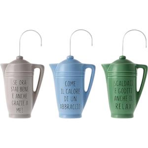 mille idee Evaporatore in Ceramica per Termosifone a Forma di Caraffa - Set 3 Assortiti - Umidificatore Decorativo da Calorifero 12 x 4 x H 16 cm - Ideale per Diffondere Umidità e Profumo in Casa