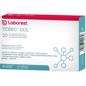 Tiobec Dol - Integratore Antiossidante con Acido α-Lipoico, PEA e Mirra - 20 Compresse