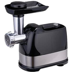 alpina Tritacarne elettrico - 600 Watt - 3 fette 3/5/7 mm - 1,5 kg di carne al minuto - acciaio inox - argento