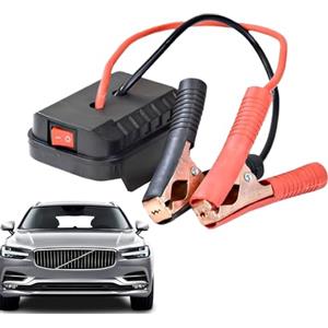 Fruusv Avviatore di emergenza per batteria auto, universale, batteria al litio, nero e rosso, 12 V DC, portatile, ricarica rapida, porte di ricarica USB, sicuro per tutti i veicoli