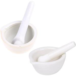 LUJIAXI Set di mortaio e pestello in porcellana per macinare l'aglio