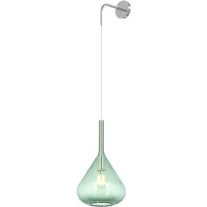 Top Light Applique Contemporanea Kona in Metallo Verde e Vetro Cromo con 1 Luce E27