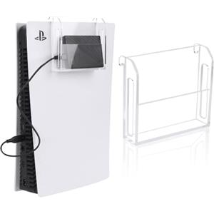 Desing Wish Porta Disco Rigido Appendibile PS5 Accessori organizer Riporre Dischi Rigidi Acrilico Supporto Gioco Rimovibile per Playstation 5 Disc/Digital Edition Controller Giochi Accessori