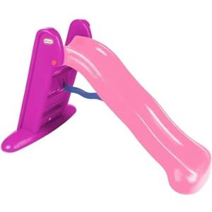 little tikes Easy Store Scivolo Grande - Giocattolo da Esterni o Interni - Resistente, Stabile & Sicuro - Facile da Trasportare & Riporre - Rosa