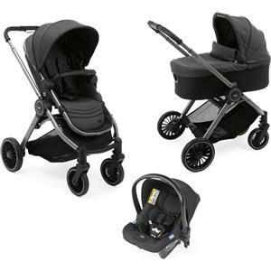 Chicco - Trio Best Friend Pro Light + Seggiolino Auto Kory Isize R129 Black Re_Lux + Navicella Desert Taupe