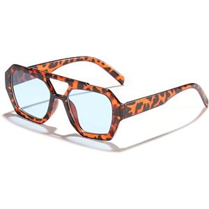 KUMSODE Occhiali da Sole Retro UV400 Donna/Uomo Pilota, Protezione Occhiali da Sole per Viaggi, Vacanze, Shopping, Spiaggia