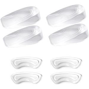 Dryxog 4 Paia Solette Gel, Proteggi Tallone In Silicone, Proteggi Tallone per Scarpe Talloniere In Silicone per Tallonite, Solette per Sperone Calcaneare, Fascite Plantare, Dolori di Achille