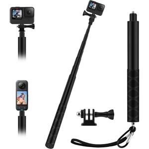 Wiseten 150CM Bastone Selfie Asta per GoPro Insta360, Allungabile Selfie Stick Vlog Maniglia Portatile Fotocamera Accessori per GoPro Hero 13 12 11 10 9 Black insta 360 X5 X4 X3 DJI Osmo Action 5 Pro