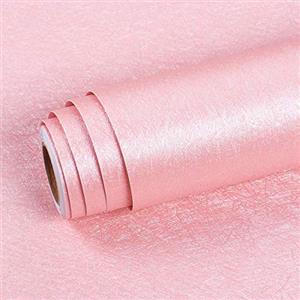 Livelynine Adesivo Muro Rosa Carta da Parati Bambini Cameretta Carta da Parati Camera Letto Bambina Rotolo Carte Parate Moderna Carte Adesiva per Mobili Bambini Decorazione Parete Ragazza 40CMX2M