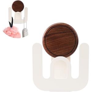 Vookkp Gancio Appendiabiti di Legno Ganci Doppi, Appendiabiti da Parete di Noce, Gancio da Parete per Asciugamani, Attaccapanni da Muro Moderno in Legno per Ingresso, Cameretta e Bagno