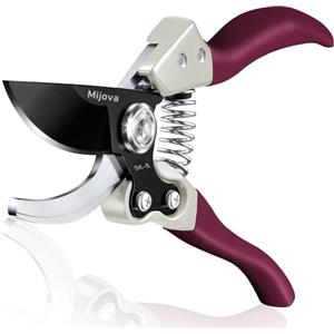 Mijova Cesoie, cesoie da potatura per giardinaggio Heavy Duty con lame in acciaio inossidabile a prova di ruggine, migliori potatori a mano cesoie da giardino strumenti ergonomici da giardinaggio (MJ002)