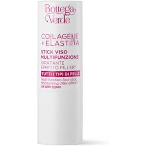Bottega Verde - Collagene + Elastina, Stick Viso Multifunzione, 12 ml, Idratante Effetto Filler, con 3 Acidi Ialuronici, per Tutti i Tipi di Pelle