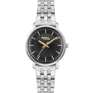 Breil, Collezione Esme, Orologio Donna Solo Tempo in Acciaio Lucido, Quadrante con Effetto Sunray, Indici e Sfere Gold, Movimento Seiko Pc21, Lunghezza Regolabile fino a 28 mm