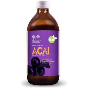 Salugea Succo di Acai Bio 500ml - Integratore Naturale per Cuore e Circolazione, Ricco di Antiossidanti