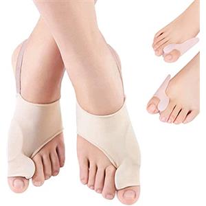 DOACT Tutore Alluce Valgo Separatore Dita Piede in Silicone, Correttore Alluce Valgo Notturno e Giorno Divaricatore, Protettore Footfix per Sollievo Dolore Borsite, Dita a Martello, Cura