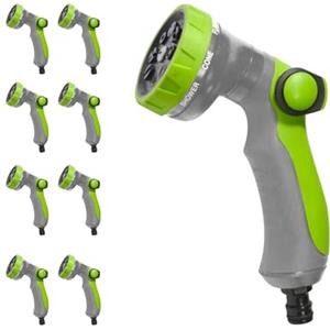 Avilia Kit Lancia a Doccia per Irrigazione Giardino 5 Pezzi - Pistola per Irrigazione, 8 Getti Regolabili, Raccordi Antigelo e Innesto Rubinetto, in ABS e TPR, 23x8cm