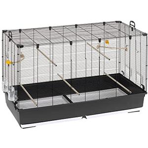 Ferplast Gabbia Voliera per Uccelli PIANO 8 Gabbia per Uccelli, Canarini, Bengalini, Cocorite, Inseparabili, in Metallo, Accessori inclusi Posatoi Mangiatoie Girevoli, 118 x 59 x h 75 cm.