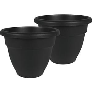 The HC Companies Fioriere, nero, 25,4 cm (confezione da 2)