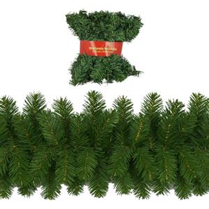 MAURY'S IL NUMERO UNO DEL RISPARMIO Maury's Ghirlanda di Natale Artificiale - Decorazione Natalizia, per Interni, Esterni, Camini, Porta, Scale, 250 Rami, 2,7 Metri, Festa, Realistica, Riutilizzabile, Tavolo - Verde Abete