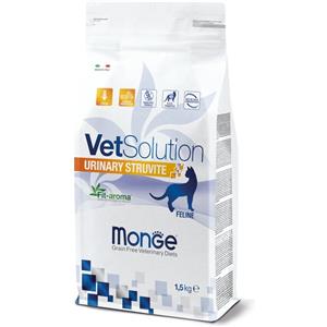 MONGE 1,5 kg Monge VetSolution Secco Gatto Urinary Struvite Alimento Dietetico Cibo Crocchette Croccantini per la Dissoluzione di Calcoli a Base di Struvite