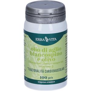 ERBA VITA GROUP SpA Erba Vita Monoplanta Olio di Aglio Biancospino Olivo 100 Perle - Cuore e Colesterolo