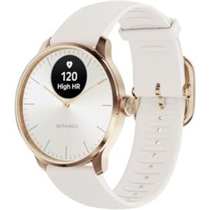 Withings ScanWatch Light - Smartwatch ibrido, monitoraggio cardiaco 24/7, monitoraggio attività, monitoraggio ciclo e sonno, GPS connesso, durata batteria 30 giorni, compatibile Android e Apple