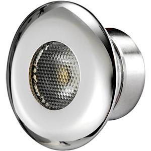 Osculati Micro Plafoniera LED 1x1 W Bianca da Incasso in Acciaio Inox
