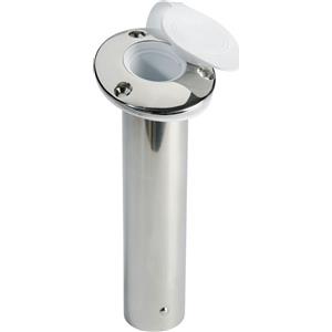 OSCULATI Portacanna da Incasso Inox 90° - Acciaio AISI 316, Lunghezza 230 mm, Ø 41 mm, Flangia Ovale