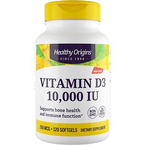 Healthy Origins Vitamin D-3 10000iu 120 softgels (Olive Oil) - Vitamina D3