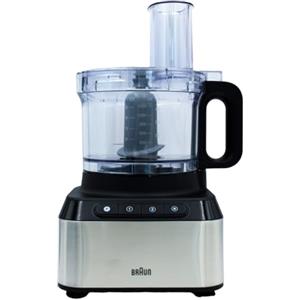 Braun FP 3233 Si Robot da Cucina 800 W 2,1 L Nero, Acciaio Inox