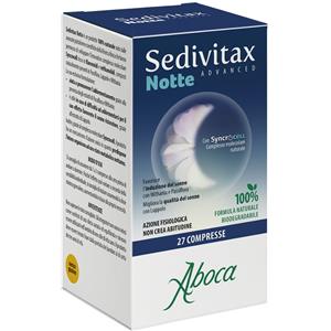 Aboca spa societa' agricola Sedivitax Notte Advanced 27Compresse Favorisce Il Riposo Notturno E Riduce Il Tempo Di Addormentamento Con Passiflora, Withania E Luppolo