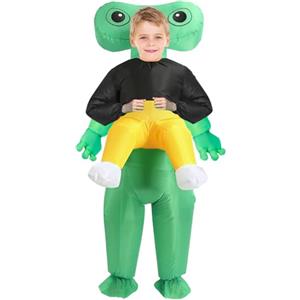 SQINGG Costume gonfiabile alieno Costume alieno adatto per cosplay per Halloween Natale cosplay abito da festa e spettacoli Costume gonfiabile di lusso (A (150-190 CM))