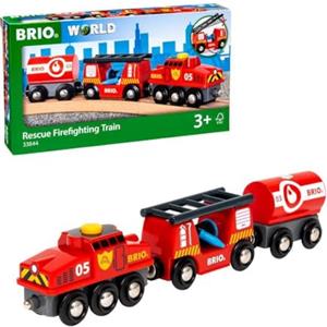 Brio World - Treno Pei Pompieri | Accessorio Pista Trenino | Trenino Albero Di Natale | Per Bambini Dai 3 Anni In Su | Compatibile Con Tutti I Prodotti Brio | Regalo Bambini
