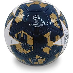 Mondo Toys - Pallone da Calcio Cucito CHAMPIONS LEAGUE - Prodotto Ufficiale - misura 5 - 400 g - colore Oro Blu 23001