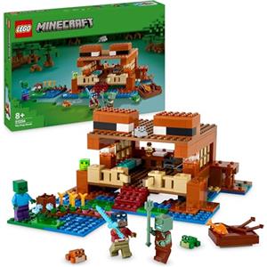 LEGO Minecraft La Casa-Rana Giocattolo - Set da Costruire con Barca, Figure di Animali, Mobb e Accessori tra cui Tavolo da Crafting e Fornace - Regalo per Gamer, Bambini e Bambine da 8 Anni - 21256