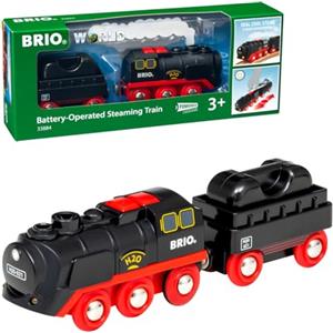 Brio World - Treno A Vapore A Batteria | Accessorio Pista Trenino | Trenino Albero Di Natale | Per Bambini Dai 3 Anni In Su | Compatibile Con Tutti I Prodotti Brio | Regalo Bambini