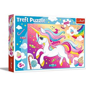 Trefl, Puzzle, Unicorno Bellissimo, 100 Pezzi, per Bambini dai 5 Anni