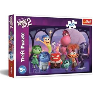 Trefl - Inside Out 2 - Puzzle 100 Pezzi - Puzzle Colorati con i Protagonisti del Film d'Animazione, Intrattenimento Creativo, Gioco per Bambini a partire dai 5 anni