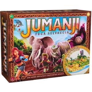 Spin Master Games Editrice Giochi, Jumanji Fuga Selvaggia, Jumanji Il Gioco da Tavolo Cooperativo, Isola 3D, Giochi da Tavola di Avventura per Famiglie e Amici, da 2 a 4 Giocatori, 8+ Anni