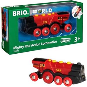 BRIO WORLD - Treno Brio | Trenino Elettrico per Bambini 3 Anni o Piú | Brio Rossa | Trenino Elettrico per Bambini | Treni per Pista con Suoni e Luci